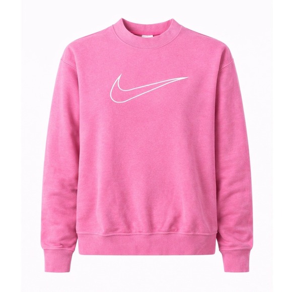 Nike Sweaters - Nike Pink Crewneck Sweatshirt Dri Fit Swoosh Logo Long Sleeve XS